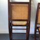 Following 4 folding chairs in mahogany and canned, 60 years.