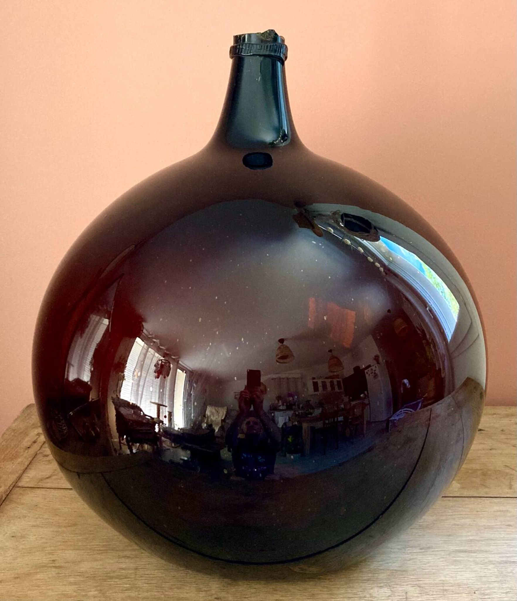Dame-jeanne ancienne ambrée 25-30L