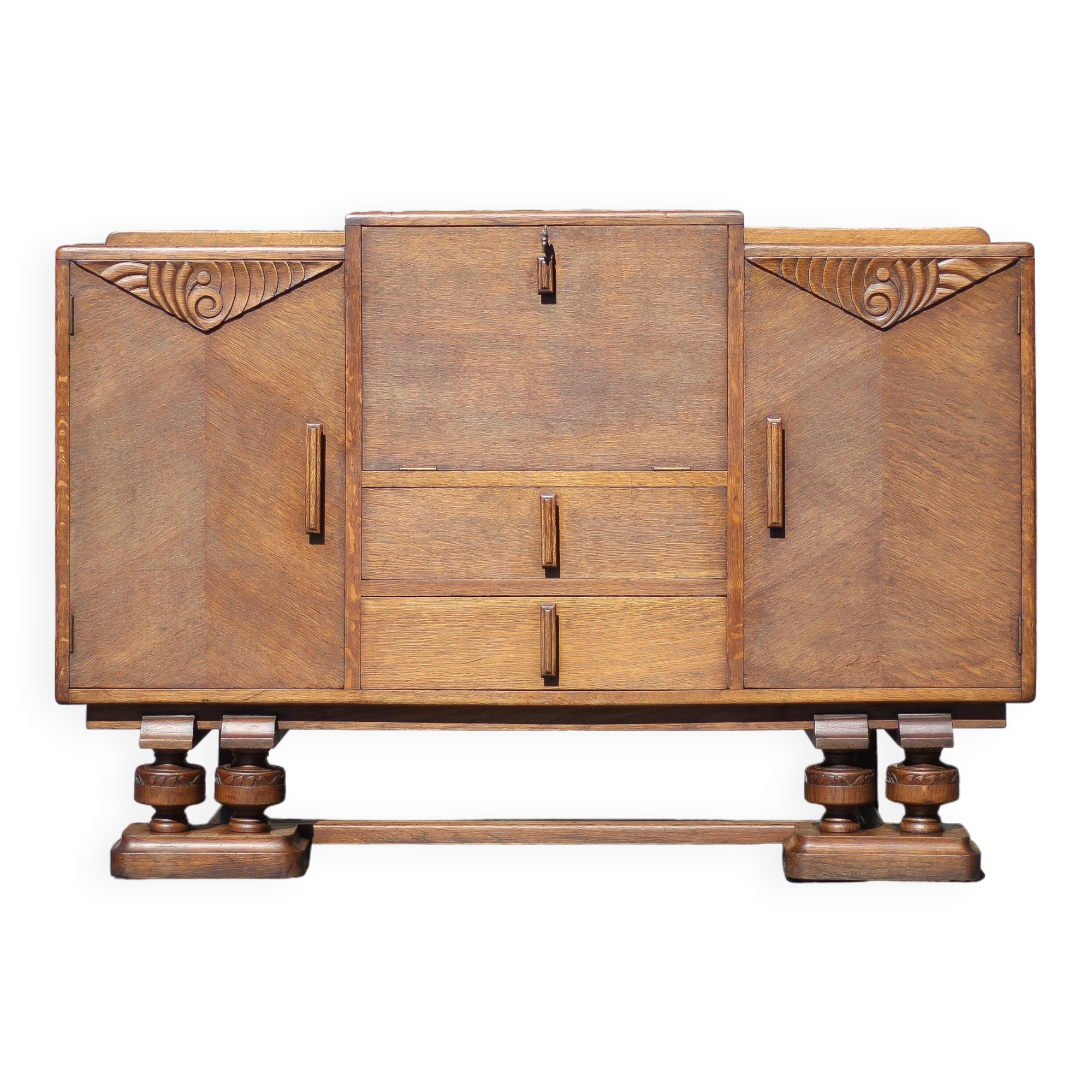 Art Deco sideboard, art deco wooden sideboard, wooden furniture, storage furniture