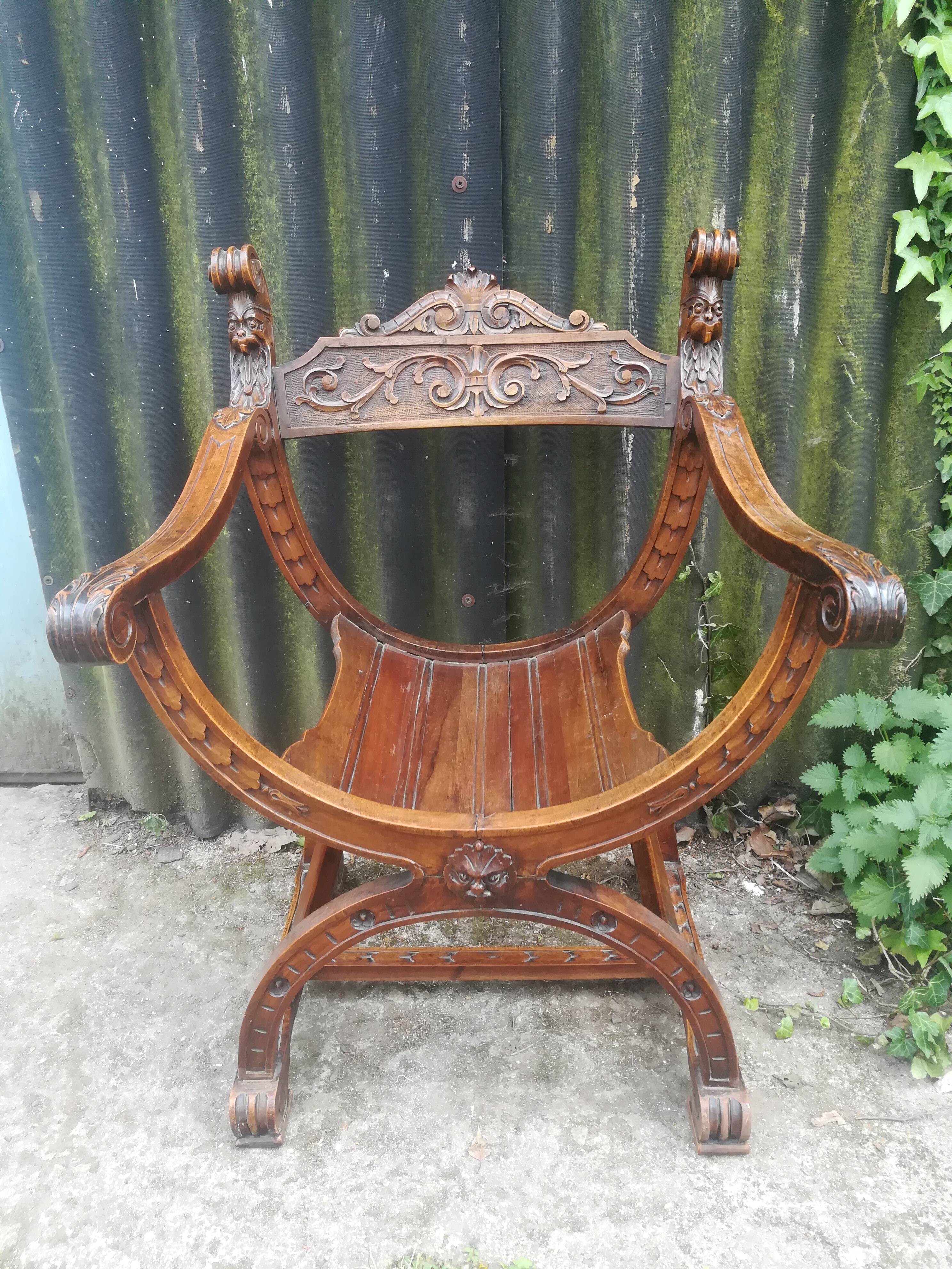 Dagobert walnut armchair