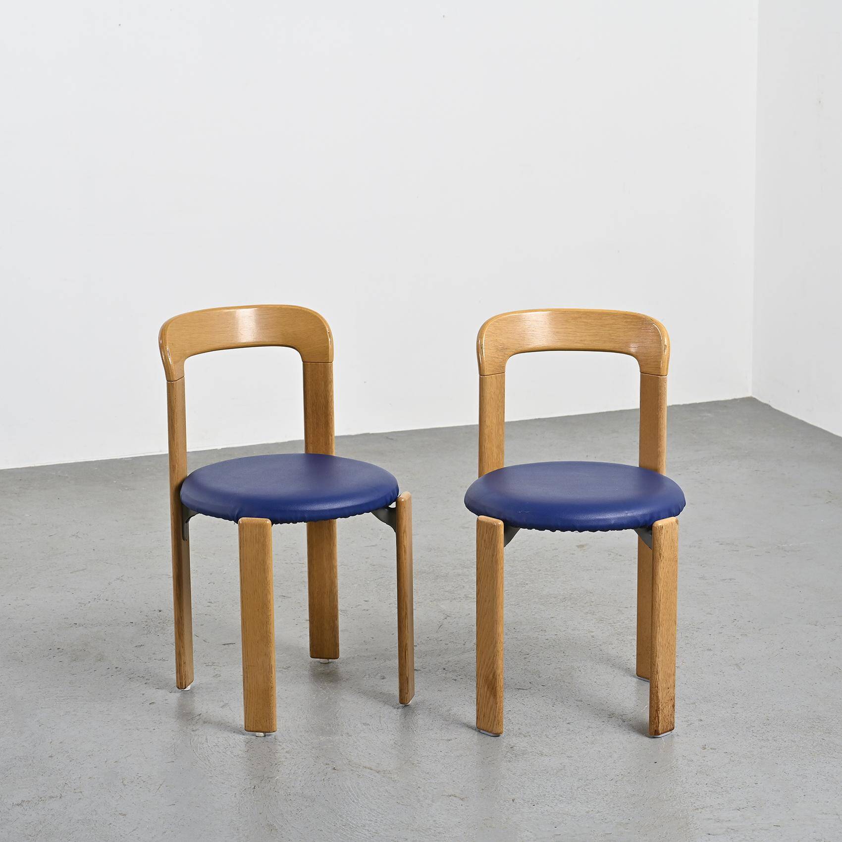 Suite de 4 chaises par Bruno Rey, Dietiker Switzerland
