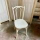 Chaise bistrot en hêtre cintré blanc