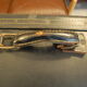 60s black vintage suitcase leather boiled cardboard