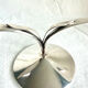 Bougeoir double en argent massif de style Art Déco danois