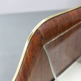 Buffet italien organique des années 1950 avec plateau en verre et 4 tiroirs