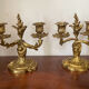 Paire de chandeliers en bronze 19ème