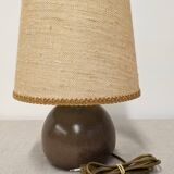 Lampe boule en terre cuite vernissée, France vers 1970