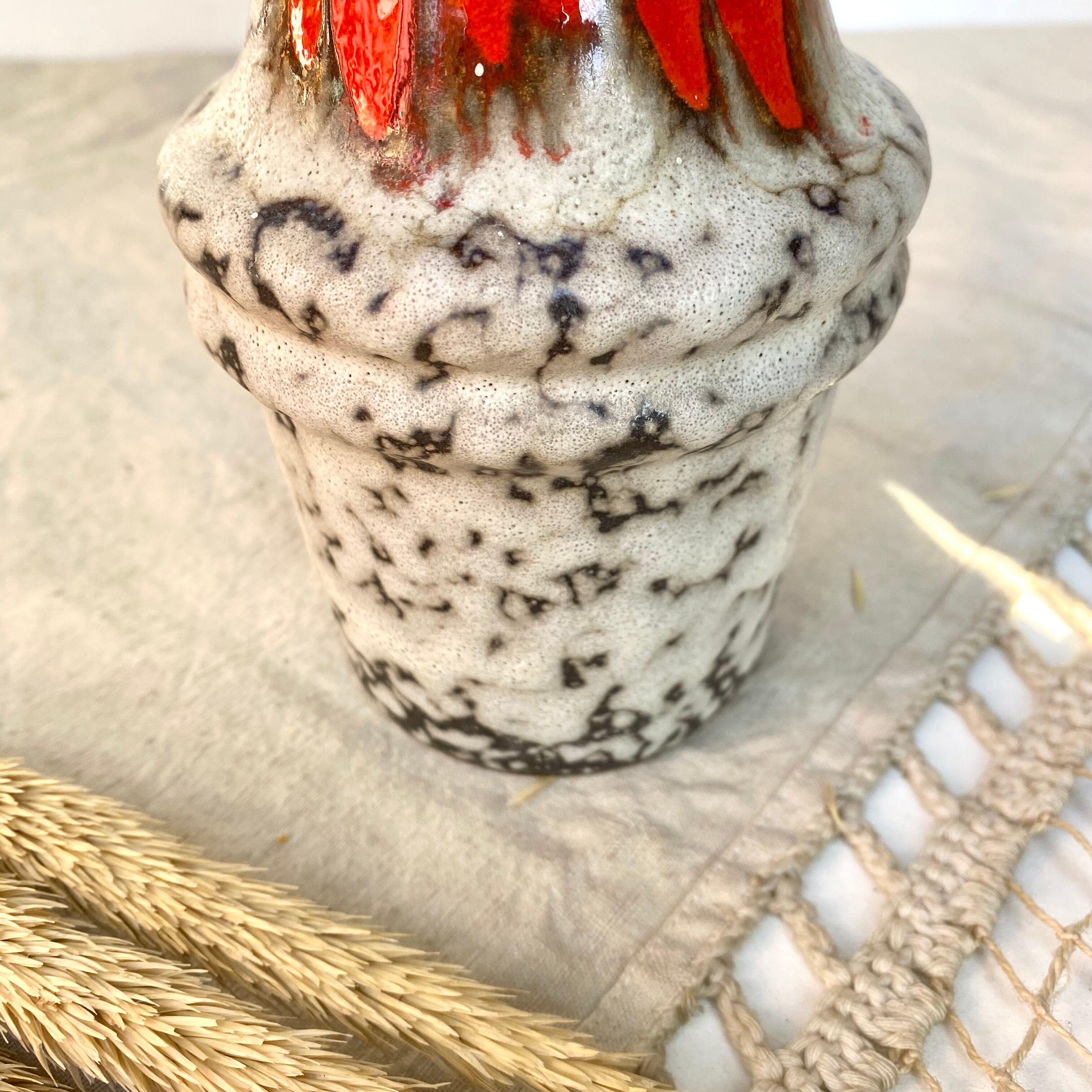 Vintage Schleurih ceramik Fat Lava vase