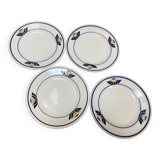 Set of 4 Art Deco plates
