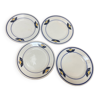 Set of 4 Art Deco plates