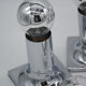 Set of six wall lamps space age design 1970