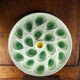 Large oyster dish in pastel colors - Saline earthenware - 70s