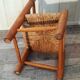 Chaise enfant en bois et paille