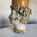 Vase céramique italienne Caltagirone Sicile 1960