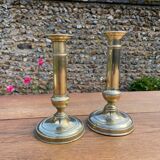 2 brass candle holders