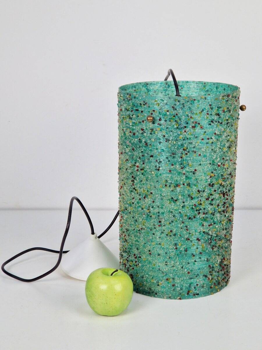 Green Polyester Sugar Tube Pendant Lamp by John and Sylvia Reid for Rotaflex, 1960s