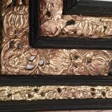 Napoleon III period glazing bead mirror in Louis XIII style - 70x50cm