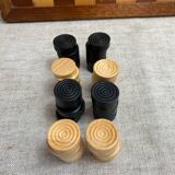 Wooden draughts game