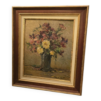 Oil on panel Bouquet