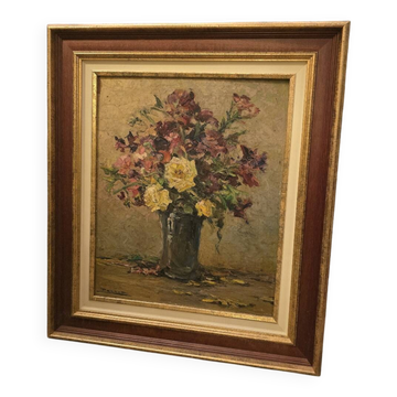 Oil on panel Bouquet