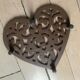 Cast iron heart trivet