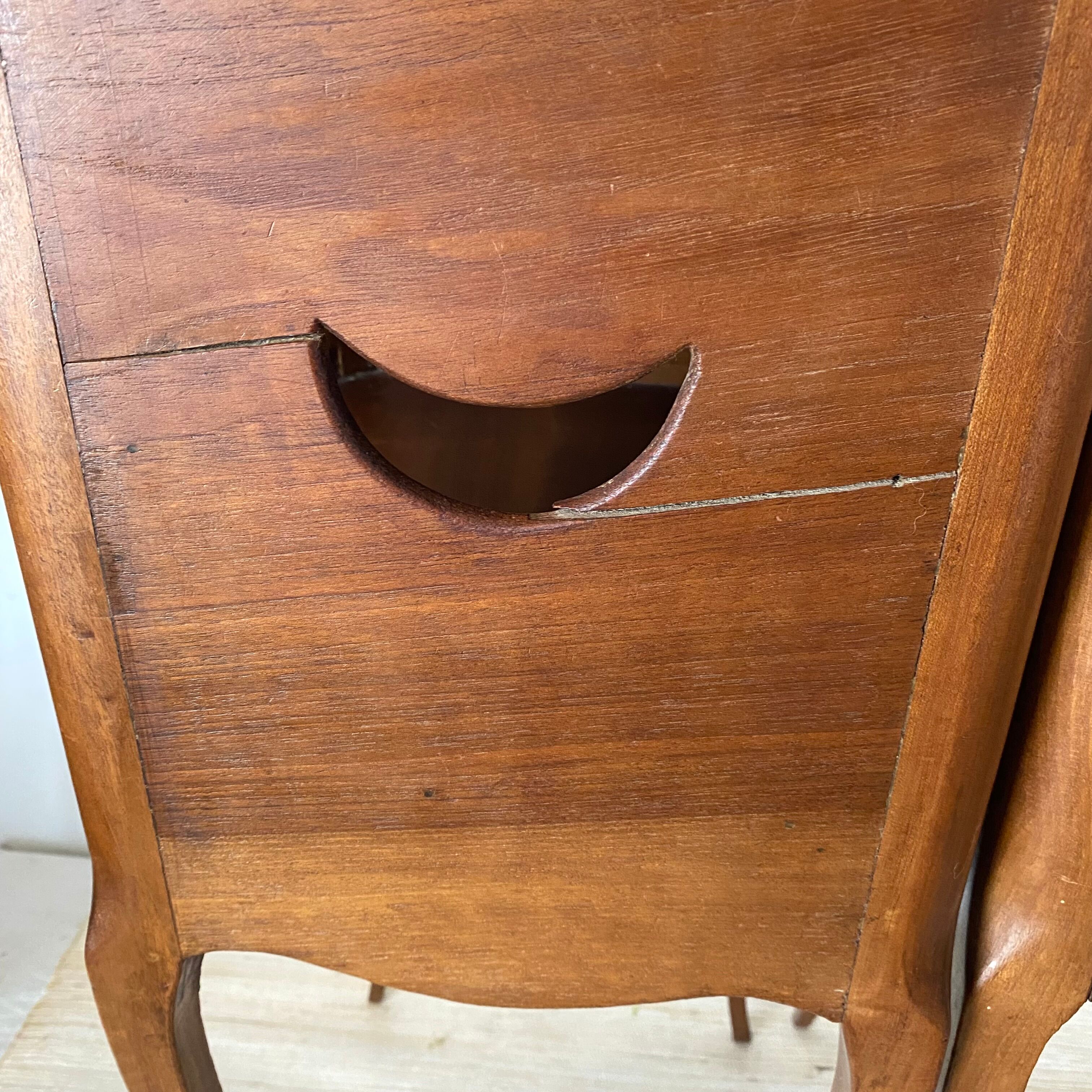 Pair of old louis XV style bedside tables