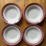 4 Badonvillier style soup plates