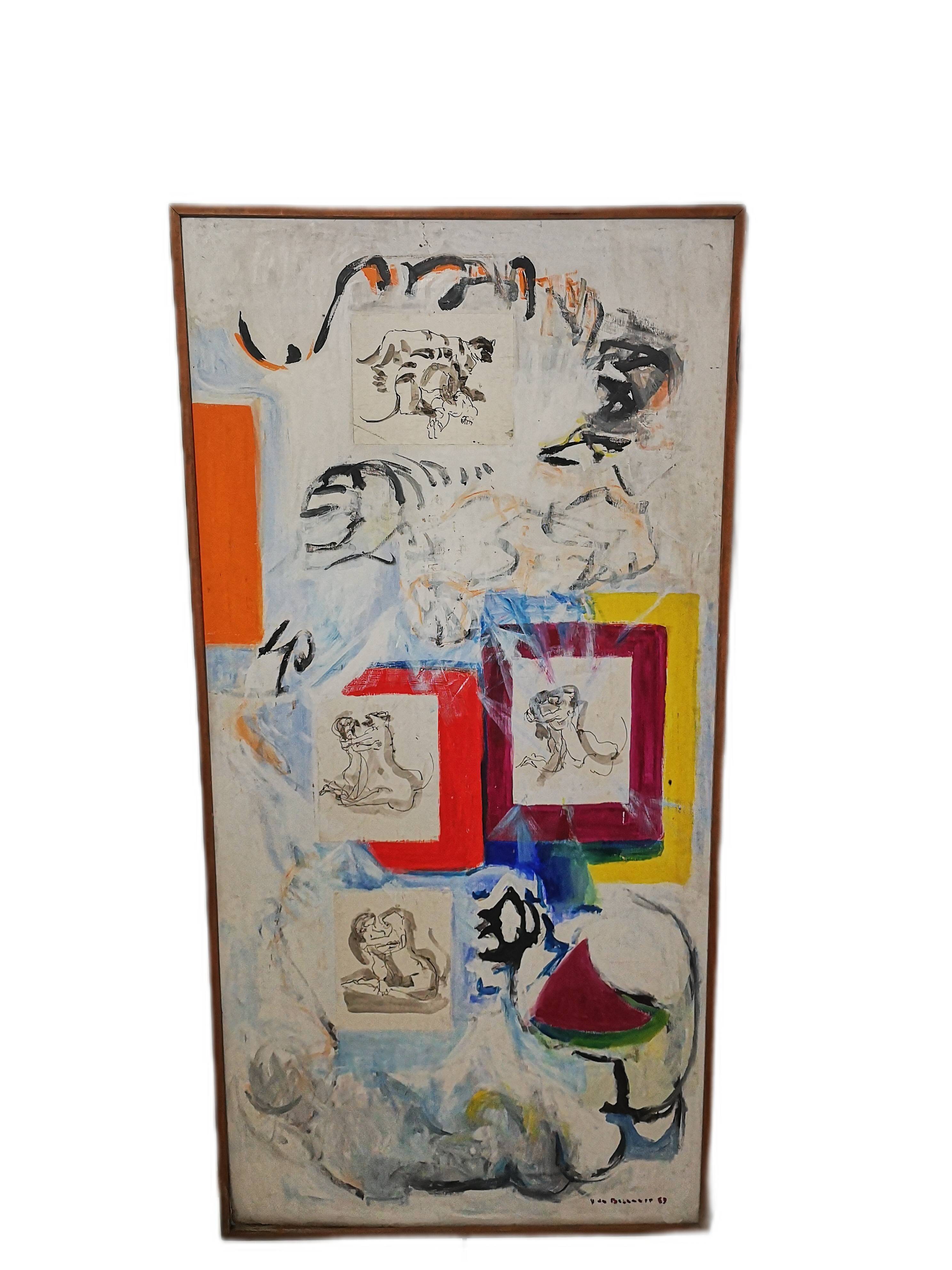 DE BEAUVOIR Hélène (1910-2001) Love embrace with a tiger