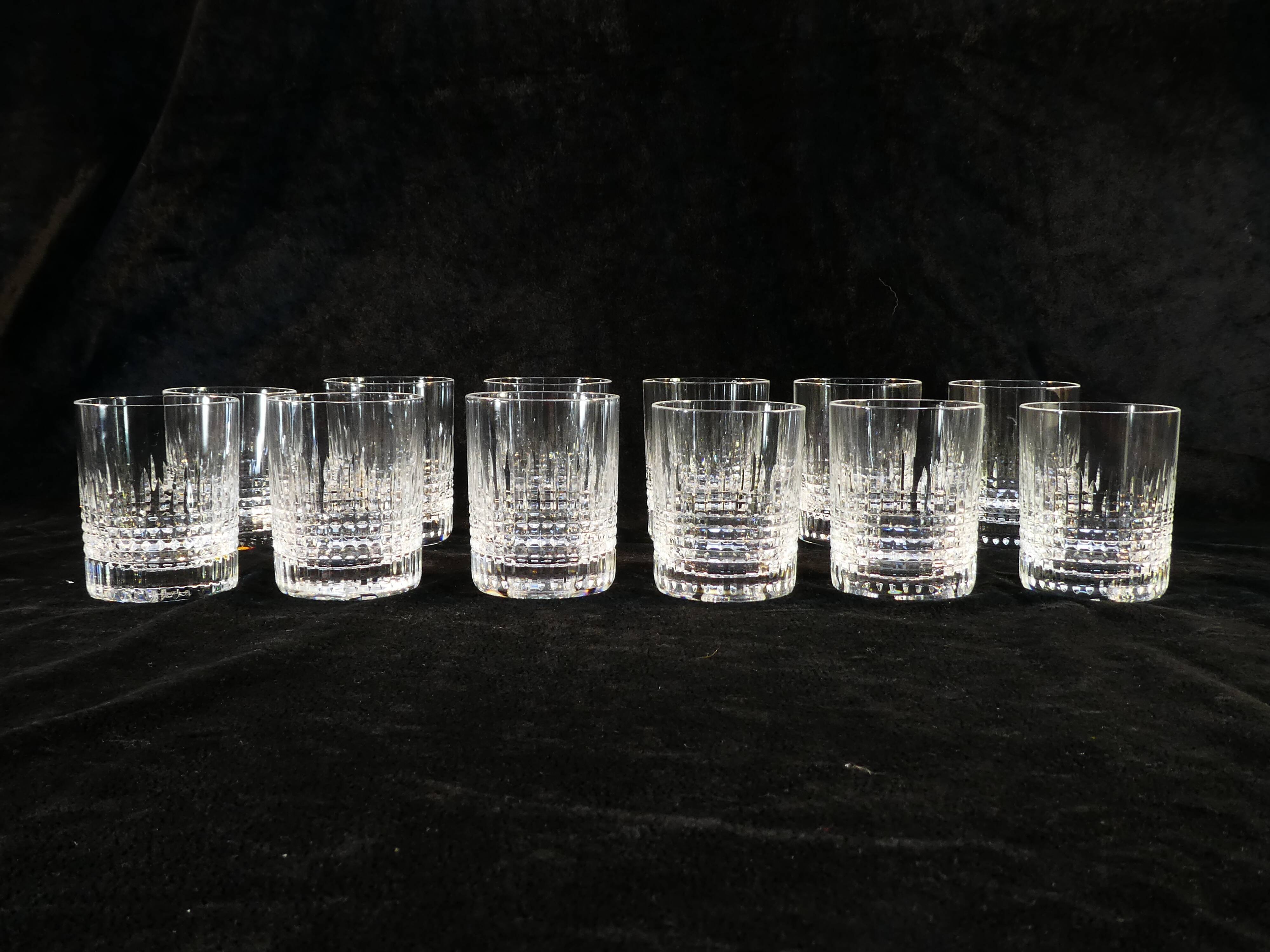 12 glasses crystal cup from Baccarat model nancy