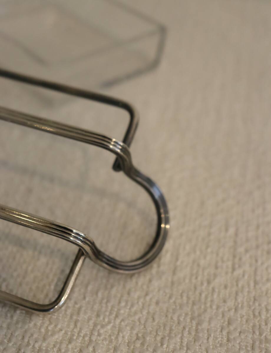 Glass and silver-plated metal butter dish