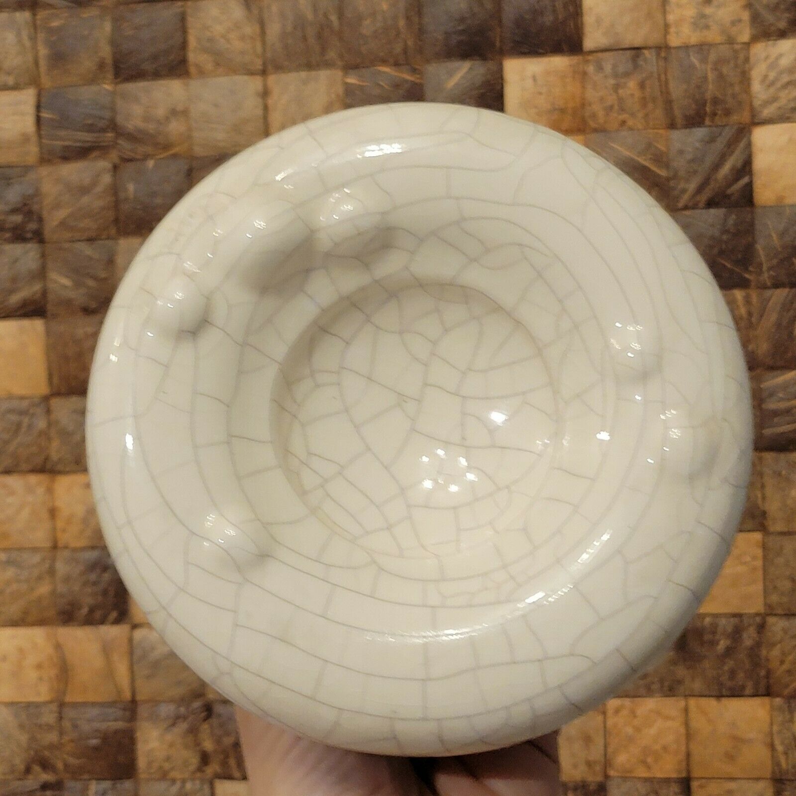 Longwy empty pocket modern ceramic enamel cracked