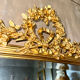 Miroir ancien à fronton doré Louis XVI