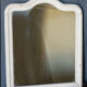 Wooden mirror Early twentieth Creamy white patina Original background