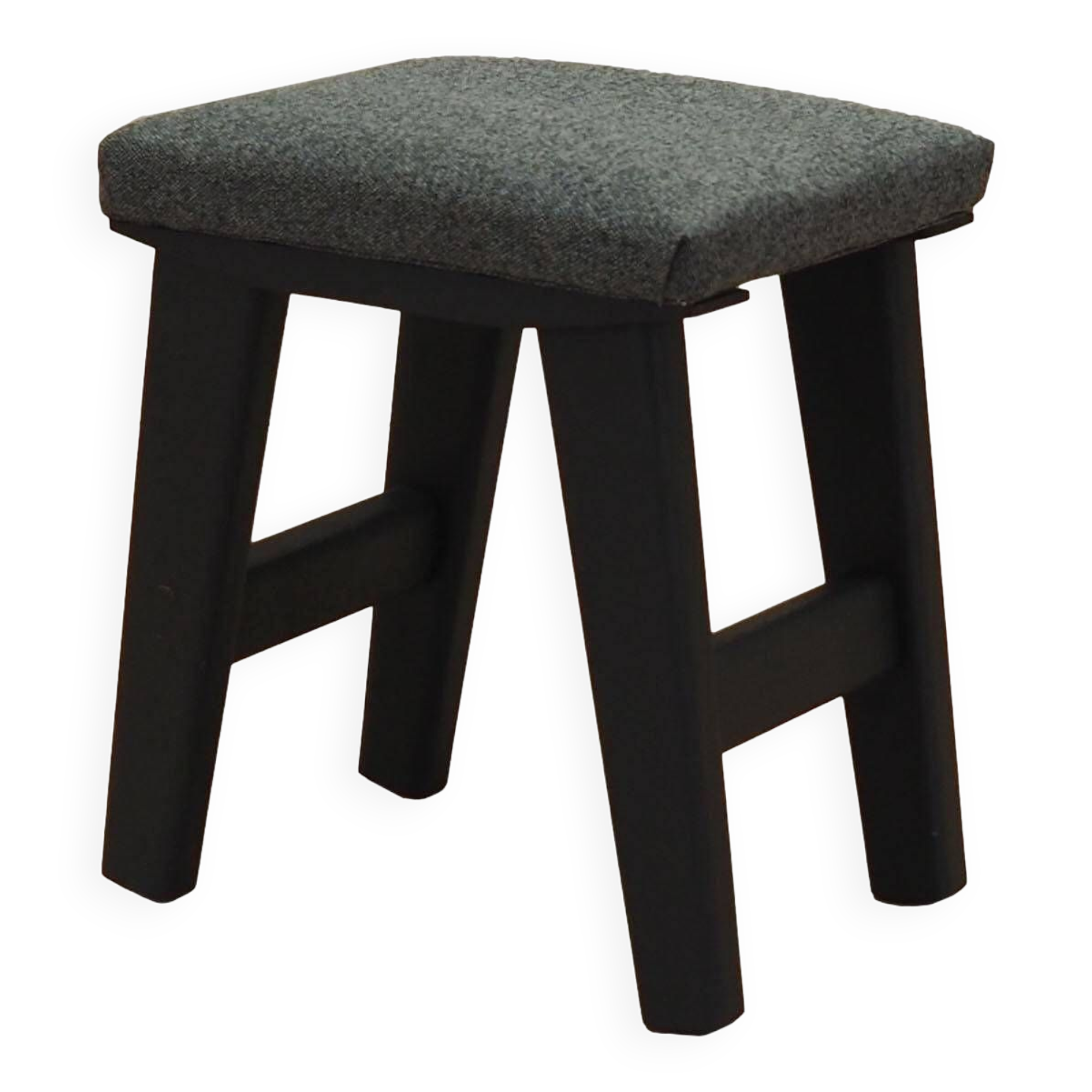 Tabouret gris, design danois, années 1980, production : Danemark