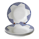 Set of 4 Moulin des Loups soup plates, Pantin model, 1950