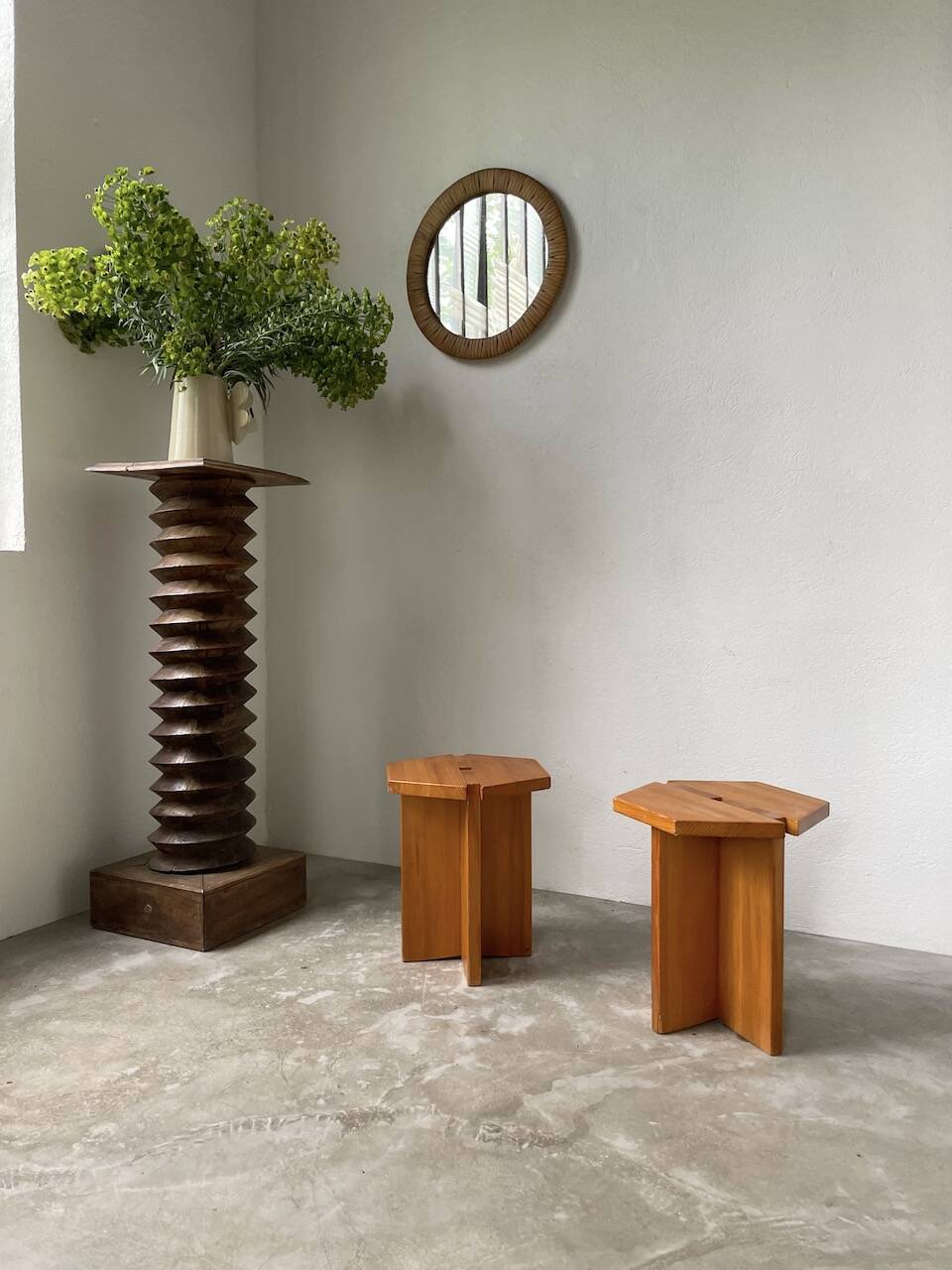 Pair of René Martin stools