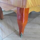 Vintage Louis XV style chest of drawers in citron wood veneer