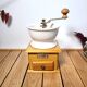 Vintage wood and ceramic coffee grinder