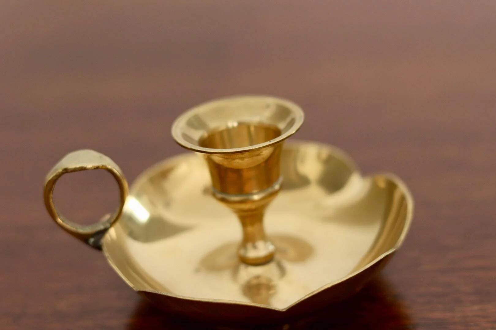 Swedish brass candleholder