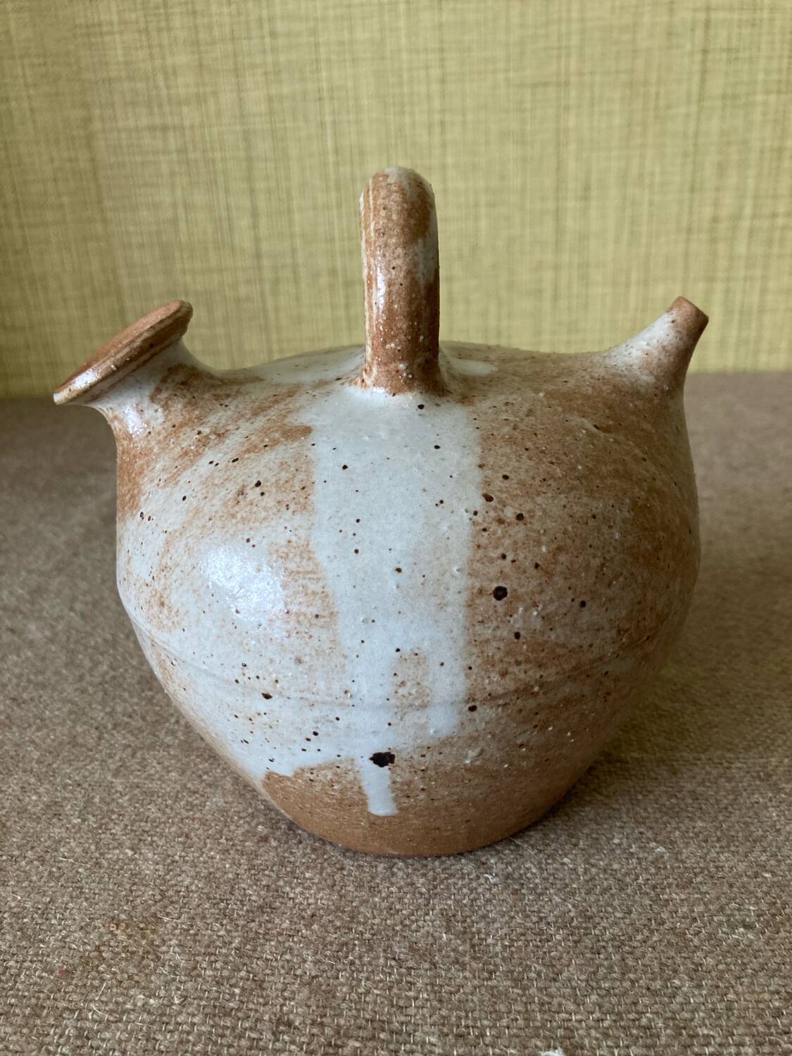 Small sandstone goat in the style of marsh sandstone or hot air balloon
