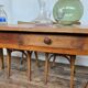 Old farmhouse table early XXth legs spindles solid wood