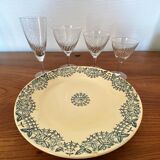 Set of 4 champagne flutes in engraved glass 10 cl