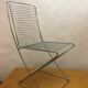 Metal & chrome wire chair, 1970