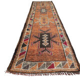 Vintage kurdish herki  runner , 318 x 90 cm