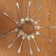 Set of 12 ercuis oyster forks in silver metal