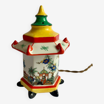 Vintage oriental pagoda lamp