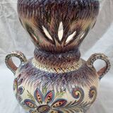 Vase with enameled ceramic handles, Brittany