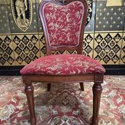 2x8 wooden and fabric chairs