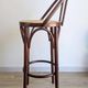 Bistro bar chair in curved wood and cane in Thonet style