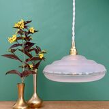 Vintage frosted glass lampshade pendant light